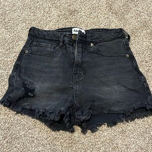 Black Jean shorts